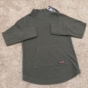 Vineyard Vines Gray Fleece Pullover | Snap Shoulder | Large